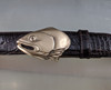 Salmon fish portrait buckle in bronze with a 1.25 inch belt