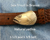 Sea Trout Fish 1.25" Belt Buckle in Bronze