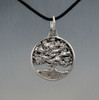 Round Live oak tree pendant on cotton cord