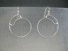 Closed top 40mm Crashing Waves Spiral  Hoop Earrings in Sterling Silver