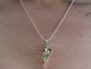 Bee Keeper Pendant Necklace of Little Bee in Solid Sterling Silver