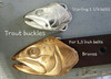 comparison of the 1.25 and the 1.5 bronze Trout Buckles