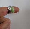 Adjustable Ring With Green Jasper