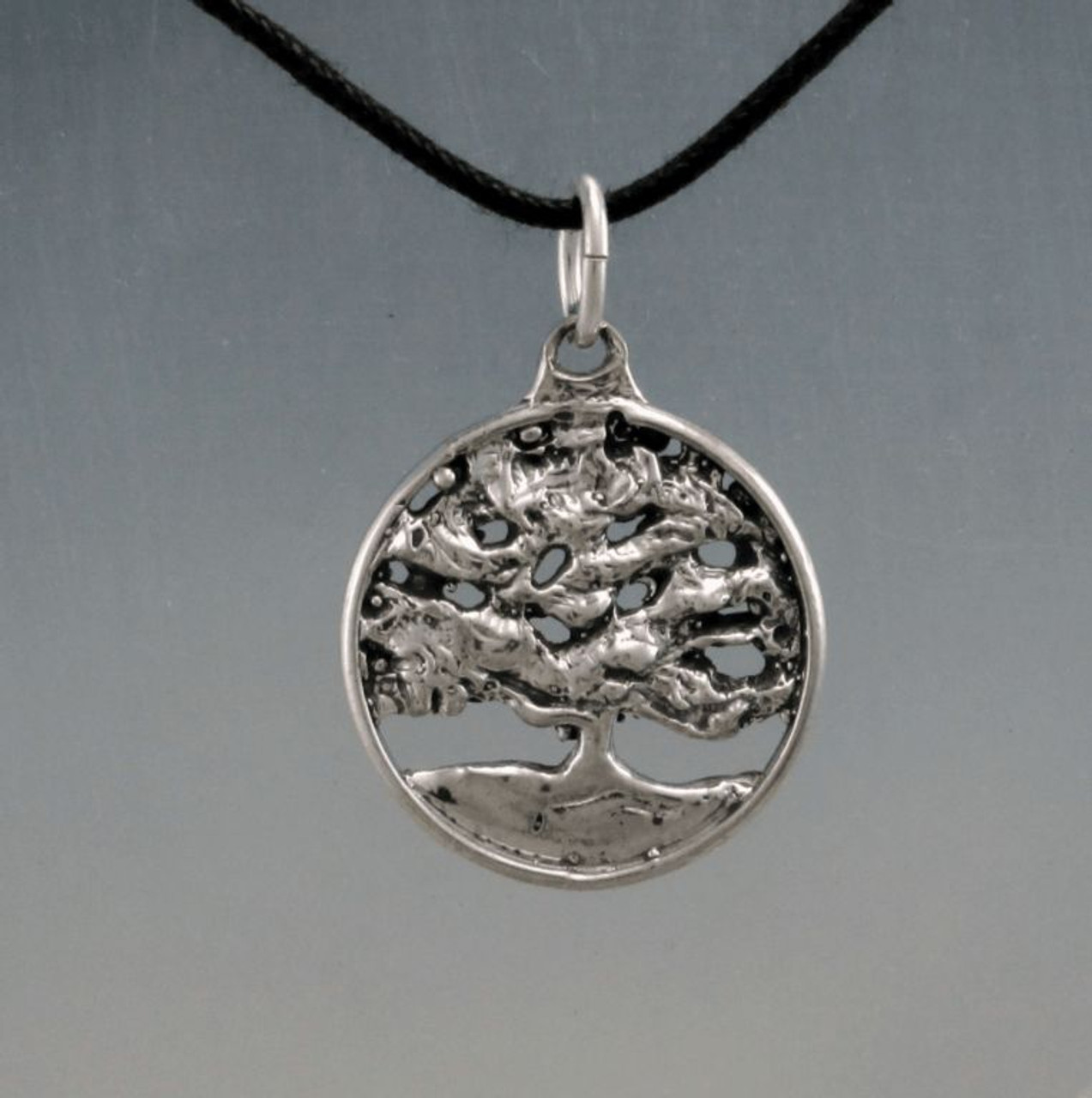 Large Celtic Oak Tree Necklace - sterling silver - Zephyrus Celtic Jewelry