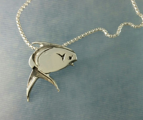 Sterling Silver Permit Necklace by Taf Schafer - American Museum Of Fly  Fishing