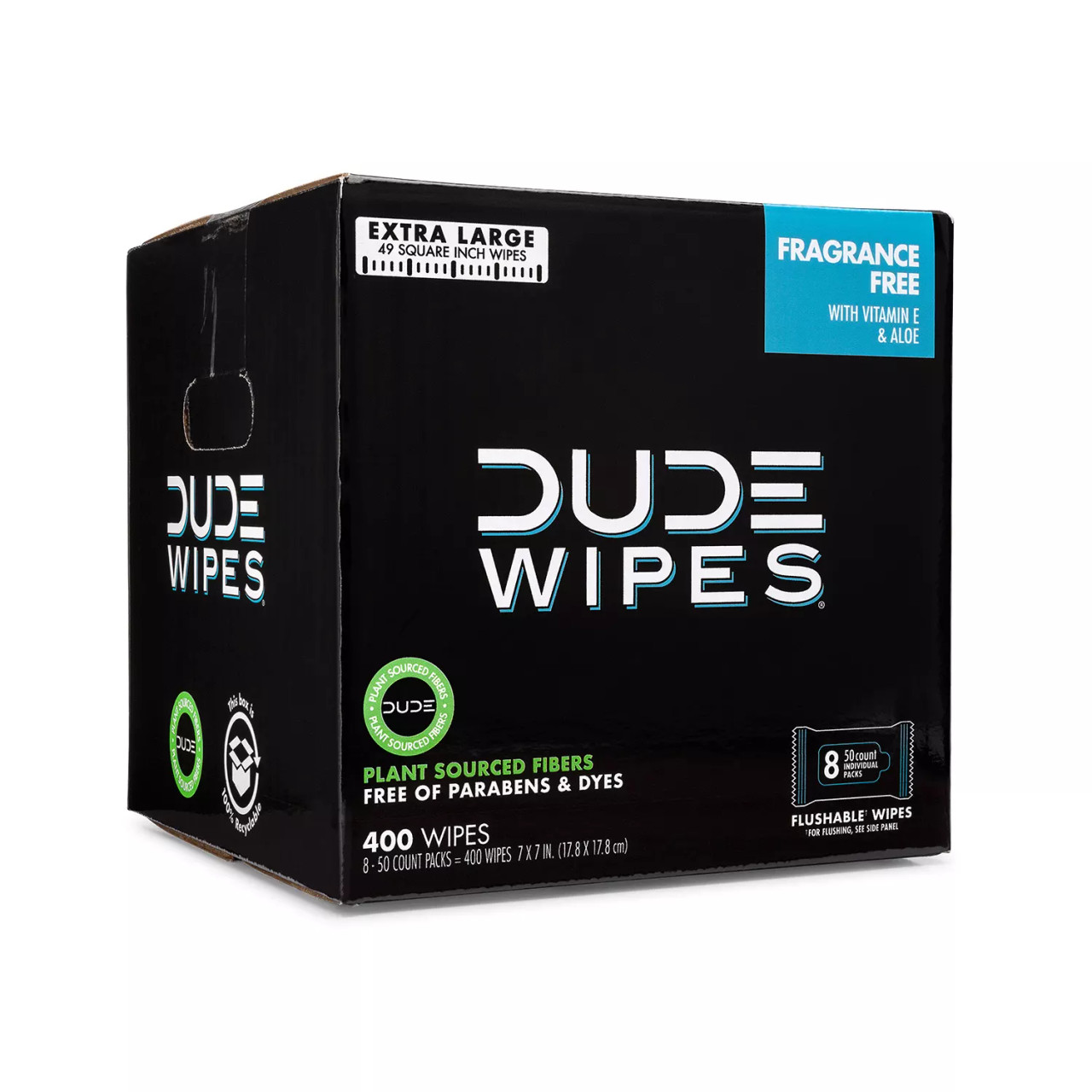 DUDE Wipes, Flushable Wipes, Extra Large and FragranceFree Wipes (400 ct.)