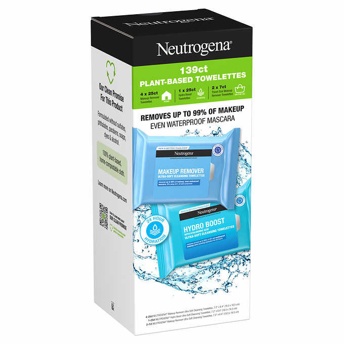 Neutrogena Makeup Remover & Hydro Boost UltraSoft Cleansing Towelettes, 139 ct