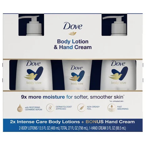 Dove Intense Care Set Body Lotion and Hand Cream pack