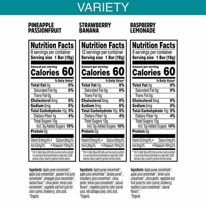 Pure Organic Layered Fruit Bars, 28count