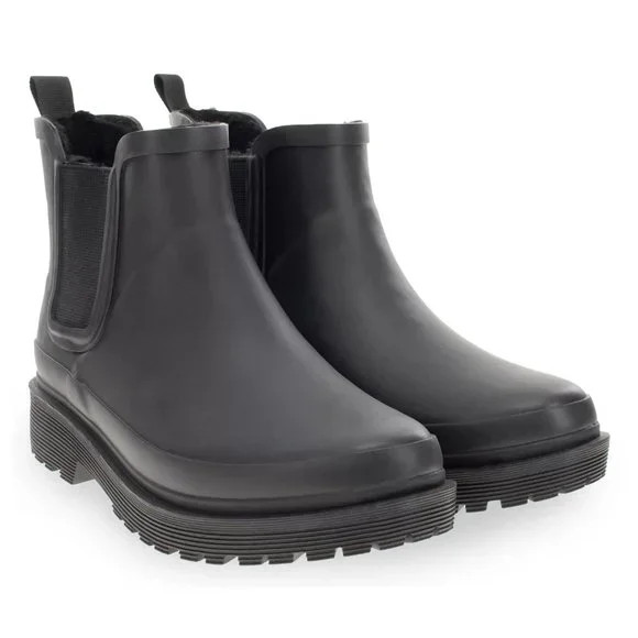 Chooka Ladies Waterproof Faux Fur Lined Rubber Rain Boot (Free