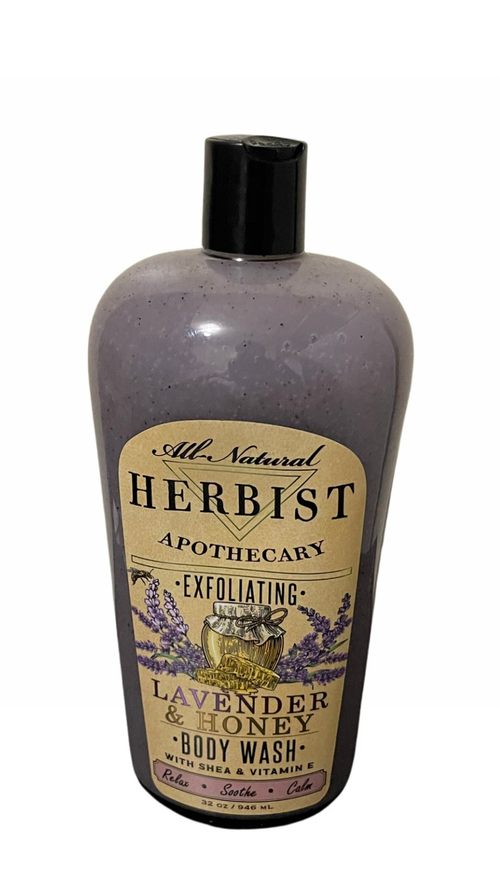 All Natural Herbist Apothecary, Exfoliating Lavender & Honey Body wash