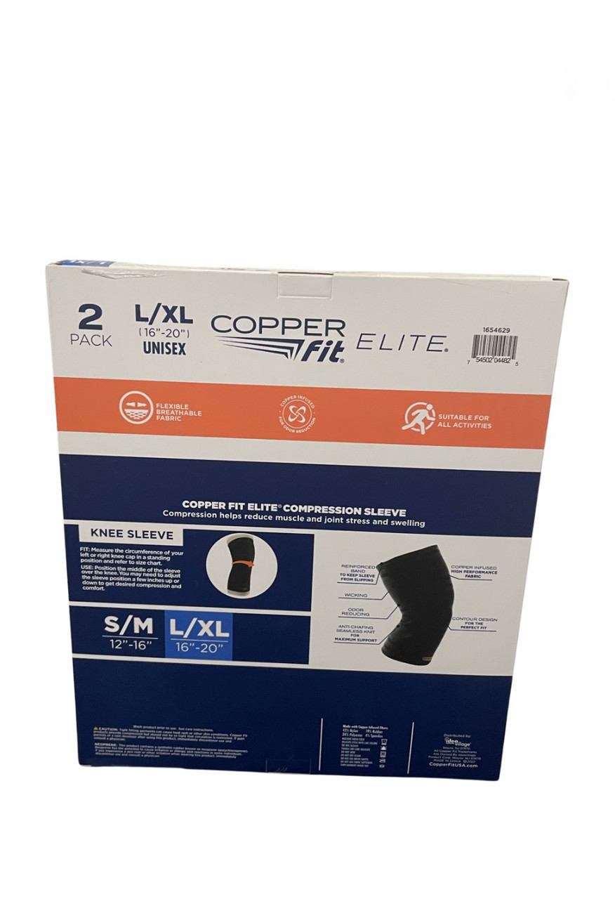 Copper Fit Elite 2 Pack Compression Knee Sleeve