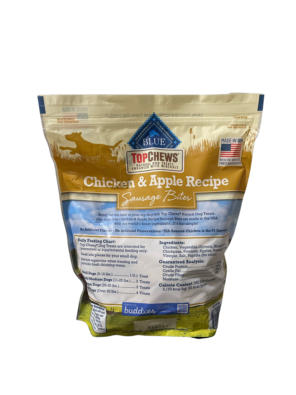 Top Chews Chicken & Apple Recipe Sausage Bites, 40oz