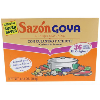 Goya Sazon with Coriander and Annatto 36 packets, 6.33 Oz