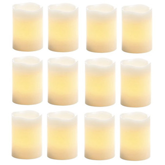 Sterno Home LED Wax Votive Candles, 12 Pack