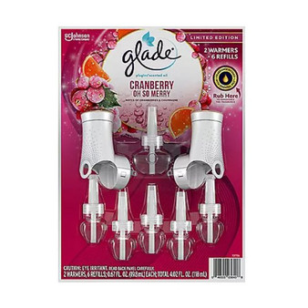 Glade PlugIns 2 Warmers + 6 Refills - Cranberry Oh So Merry