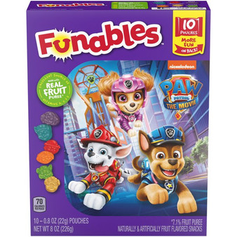 Funables Paw Patrol Fruit Snacks, 8.0 Oz, 10 Count