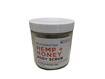 Deep Zen Rejuvenating HEMP + HONEY Body Scrub, 16 Oz.