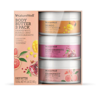 NatureWell Body Butter, Grapefruit, Mango, and Pomegranate Scents (3 pk.), 24 oz
