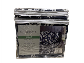 Charisma King 6 Piece Sheet Set, Includes 4 Pillow Cases