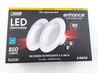 Feit Electric LED Dimmable Recessed Downlights 5-6 INCH, 2 pack