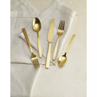 Skandia Clearview  Gold Satin 20 Piece Flatware Set, Service for 4