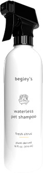 Begley's Natural No Rinse Hypoallergenic Waterless Pet Shampoo For Dogs, Puppies, and Cats