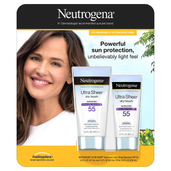 Neutrogena Ultra Sheer Dry-Touch Sunscreen Broad Spectrum SPF 55, 5 fl oz + 3 fl oz