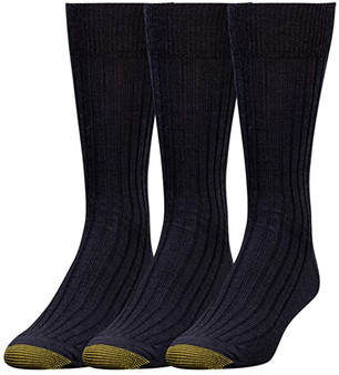 Sorbtek Gold Toe Men's 3 Pack Watson Wool Dress Crew Shoe Size 6-12-1/2