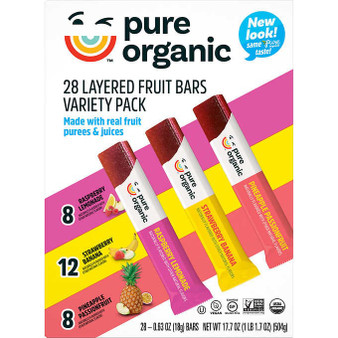Pure Organic Layered Fruit Bars, 28-count