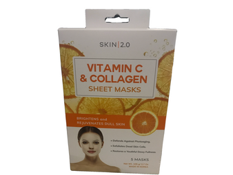Skin 2.0 Vitamin C & Collagen Sheet Masks, 5 ct