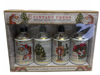 Vintage Press Holiday Hand Soap Collection, 4 count