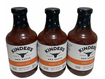 Kinder's BBQ Sauce Honey Hot 3 pack 30 oz (Free shipping)