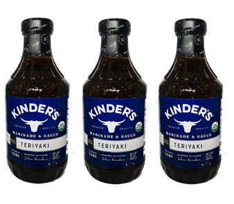 Kinder's Organic Teriyaki Marinade & Dipping Sauce 3 Pack 30 Ounce (Free shipping)