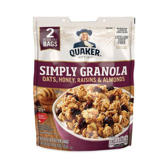 Quaker Simply granola, 2- 34.5 oz bags