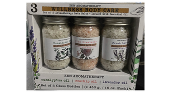 Zen Wellness Body Care Aromatherapy Bath Salts 3 Pack