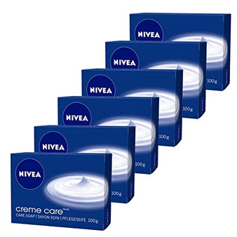 Nivea Cream Care Bar soap, 6 pack, 100 g bar