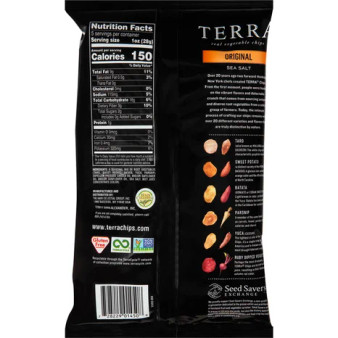 Terra Real Vegetable Chips, Classic Sea salt, 20 oz bag