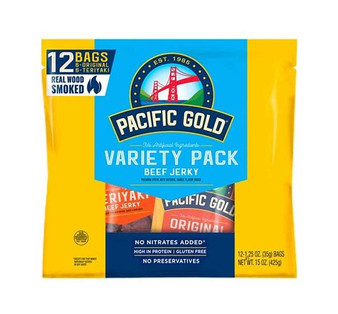 Pacific Gold Beef Jerky Original & Teriyaki, 12 Count