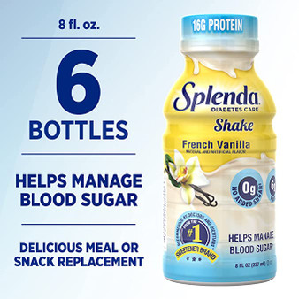 Splenda Diabetes Care Shake, 6 bottles, French Vanilla