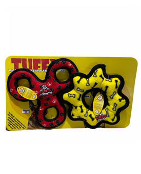 Tuffy Gear Ring & Junior 3Way Tug Dog Toys (2 Pack)