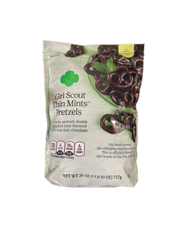 Girl Scout Thin Mints Pretzels 100% Real Dark Chocolate, 26 Ounce