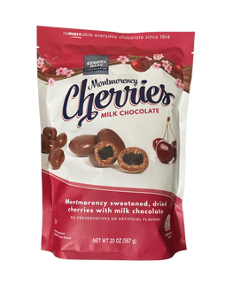 Edward Marc Chocolatier MONTMORENCY CHERRIES MILK CHOCOLATE 20 Ounces