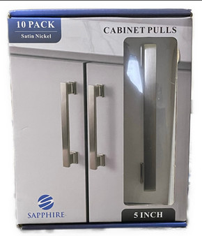 sapphire 10 pack satin nickel 5 inch cabinet pulls