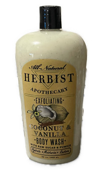 All NATURAL HERBIST APOTHECARY BODY WASH COCONUT & VANILLA WITH RAW SUGAR