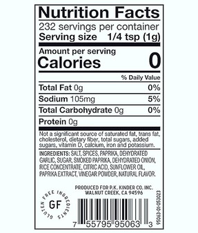 Kinders seasoning Chorizo With Smoked Paprika & Vinegar