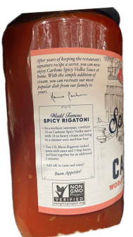 Carbone Fine Foods Spicy Vodka Sauce 32 Oz