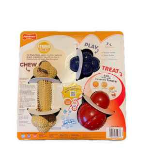 NYLABONE STRONG & FUN VARIERT PACK DOG CHEW TOYS