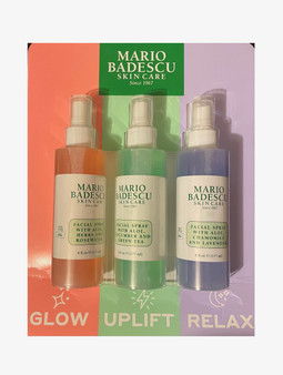 Mario Badescu Spritz. Mist. Glow Facial Spray Collection - 3 Piece Set