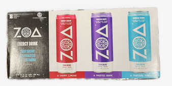 ZOA Zero Sugar Energy Drinks, Variety Pack - Sugar Free with Electrolytes, Healthy Vitamin C, Amino Acids, Essential B-Vitamins (18 pack)